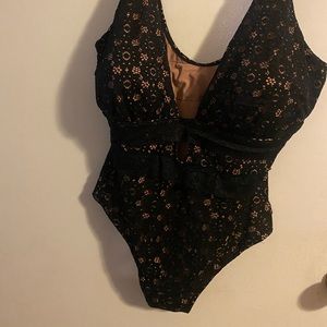 Swimsuits For All lace spandex swimsuit
